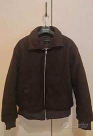 Giacca Bomber Calliope in Tessuto Bouclé Marrone