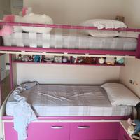 cameretta bambini con letto soppalco 