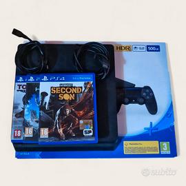 PS4 SLIM 500GB NO CONTROLLER CON SCATOLA+3 GIOCHI
