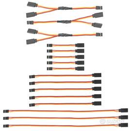 Kit 16 Cavi Estensione Servo RC JR/Futaba + Y