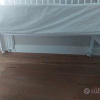 Culla+materasso ZaraHome legno bianco con ruote