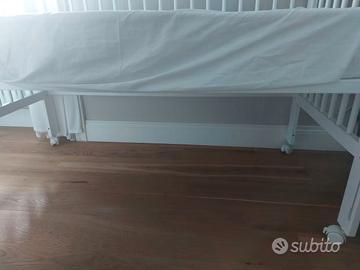 Culla+materasso ZaraHome legno bianco con ruote