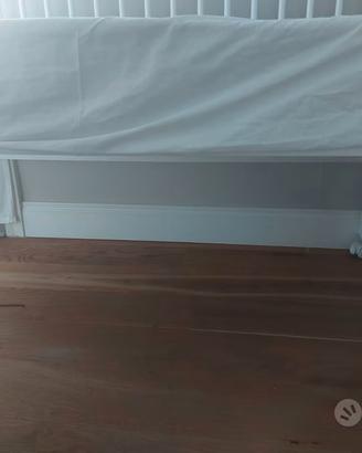 Culla+materasso ZaraHome legno bianco con ruote