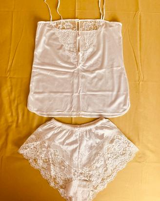 Completo Satin Bianco – Top + Shorts
