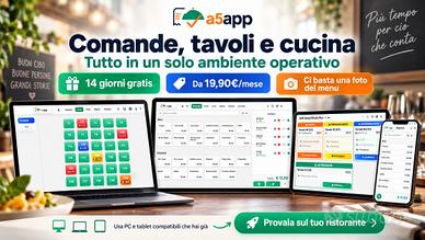 Gestionale ristorante e pizzeria comande e cucina