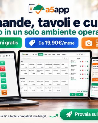 Gestionale ristorante e pizzeria comande e cucina