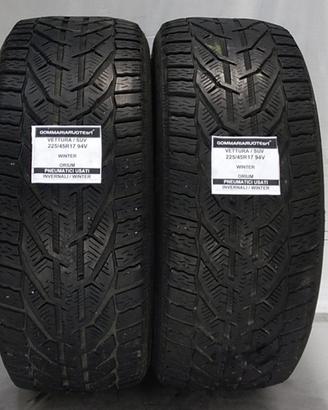 2 PNEUMATICI USATI 225/45R17 94V WINTER ORIUM GOMM