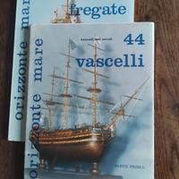 2 libri orizzonte mare- vascelli- fregate