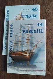 2 libri orizzonte mare- vascelli- fregate