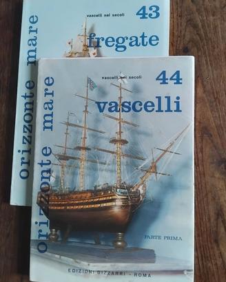 2 libri orizzonte mare- vascelli- fregate