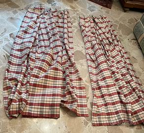 Coppia tende coprenti in tela b mt. 3 x h 1.96