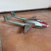Modellino vintage aereo metallo latta vampire