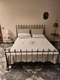 LETTO IN FERRO BATTUTO MATERASSO EMUFLEX 