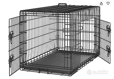Gabbia in metallo per cani pieghevole