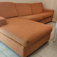 DIVANO LETTO 3 p. con penisola, sfoderabile..