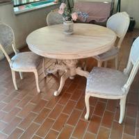 TAVOLO SHABBY ANTICATO ALLUNGABILE 