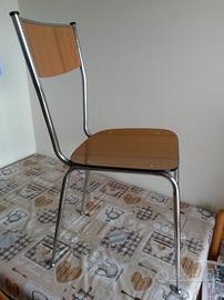 Sedia singola in formica da cucina anni 70 vintage