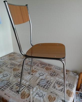 Sedia singola in formica da cucina anni 70 vintage