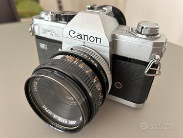 Reflex vintage analogica CANON FTb QL con 50mm