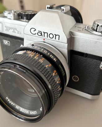 Reflex vintage analogica CANON FTb QL con 50mm