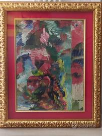 grande quadro con cornice dorata