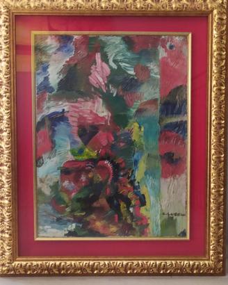 grande quadro con cornice dorata