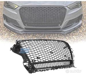 GRIGLIA PER AUDI A3 8V 12-16 LOOK RS3 NERO LUCIDO 