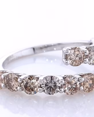 NUOVO Anello diamanti naturali 1.76ct oro bianco