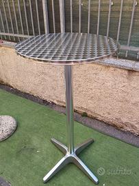 Tavolo Alto da Bar/Giardino in Acciaio Inox