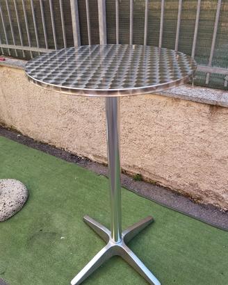 Tavolo Alto da Bar/Giardino in Acciaio Inox