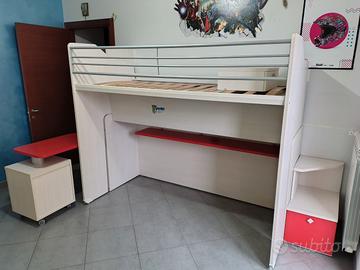 Letto a castello a ponte mobile