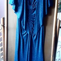 Abito Rinascimento cerimonia o sera blu elettrico 