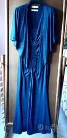 Abito Rinascimento cerimonia o sera blu elettrico 