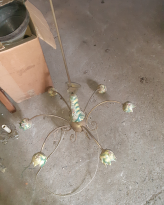 Lampadario 6 luci anni '50