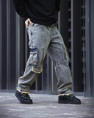 Pantaloni jeans con felpa