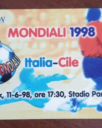 SCHEDA TELEFONICA ATW MONDIALI 1998 ITALIA-CILE