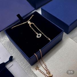 Collana Occhio Grego, Perla e Goccia di Cristallo