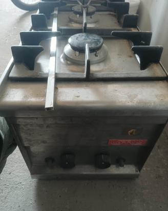 2 fuochi acciaio 