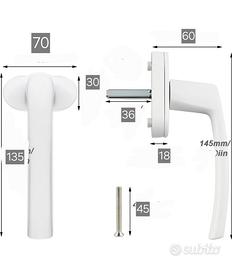 maniglie per finestre pvc