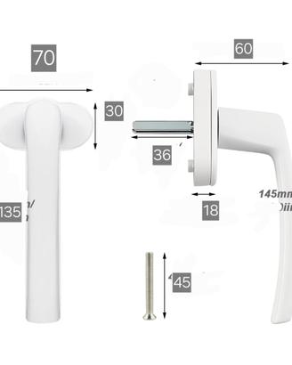 maniglie per finestre pvc