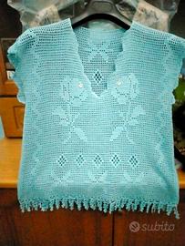 Top maglia in cotone