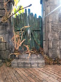 diorama , presepe , scenario artigianale 