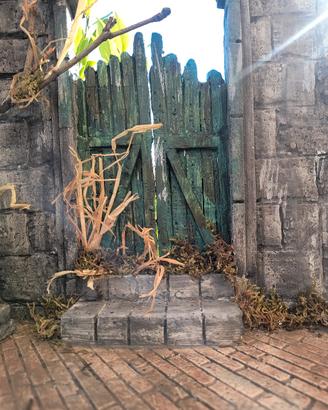 diorama , presepe , scenario artigianale 