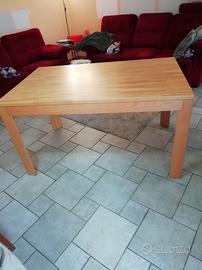 Tavolo allungabile legno massello lamellare