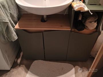 Set mobili bagno – verde / rovere