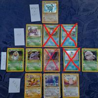 Carte Pokemon rare 1° edizione