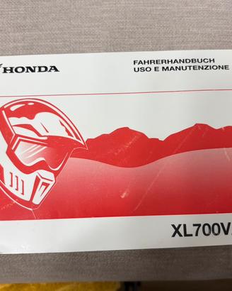 Manuale honda transalp XL 700