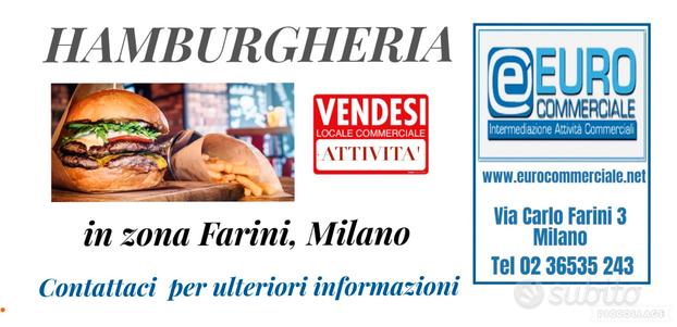 581/24 HAMBURGHERIA in zona Farini