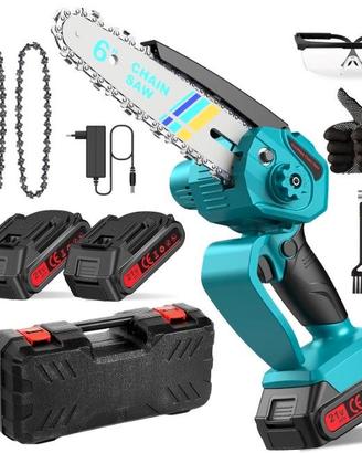 Batteria 6000mAh, 6 Pollici Motosega Elettrica con