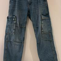Jeans cargo denim Tg 38